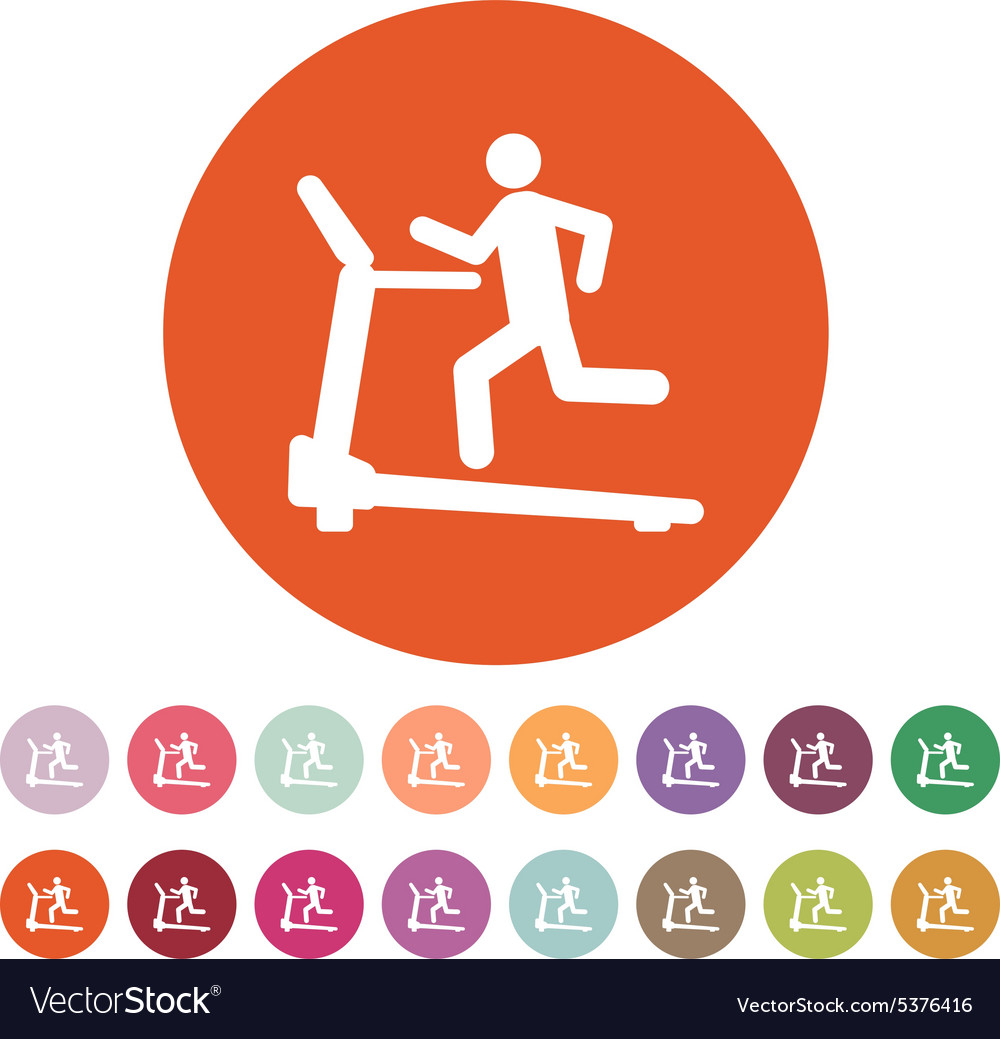 Cross trainer machine icon running symbol