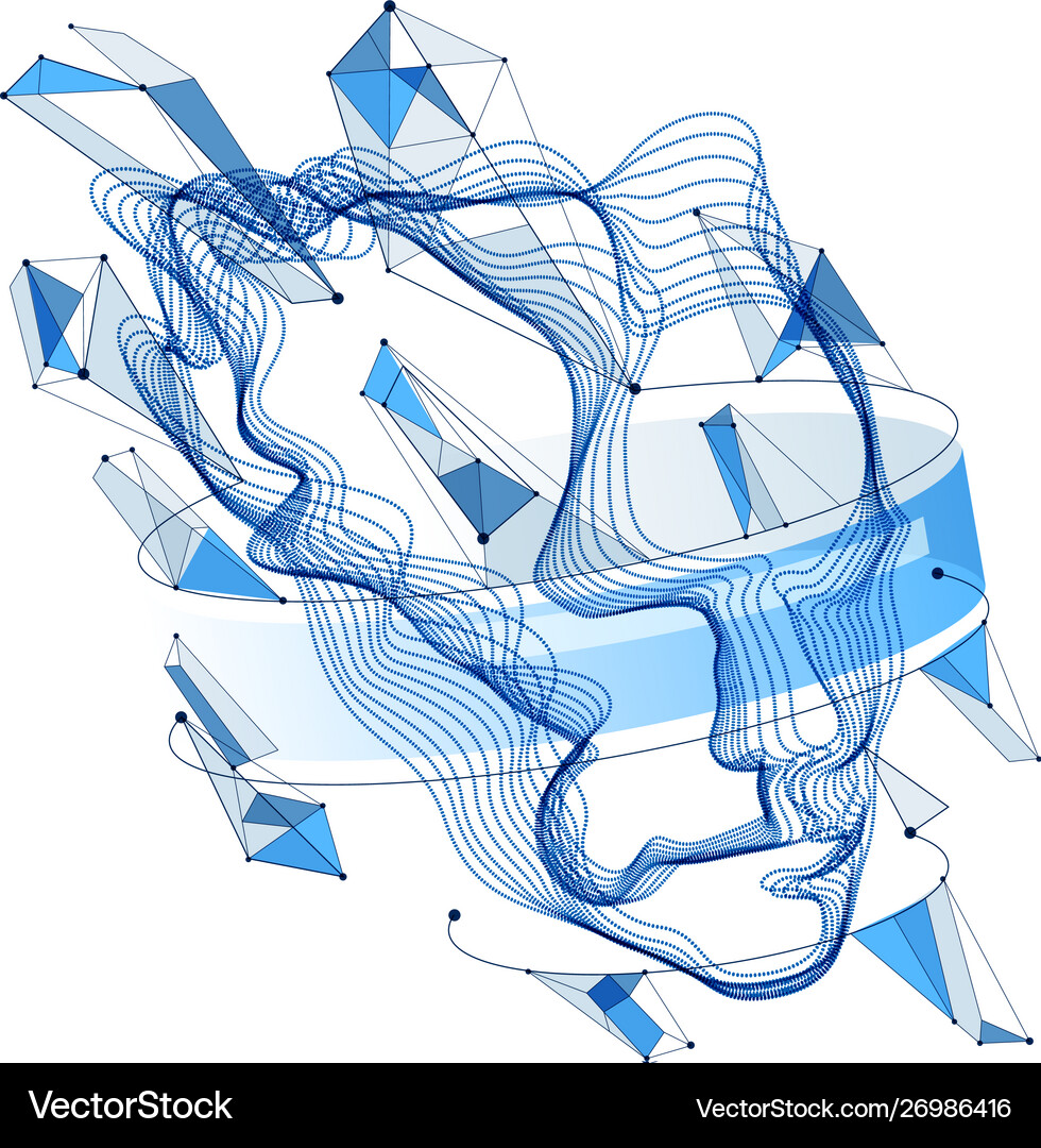 Dotted particles human portrait abstract human Vector Image