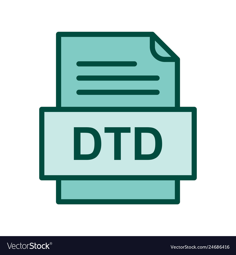 Dtd file document icon
