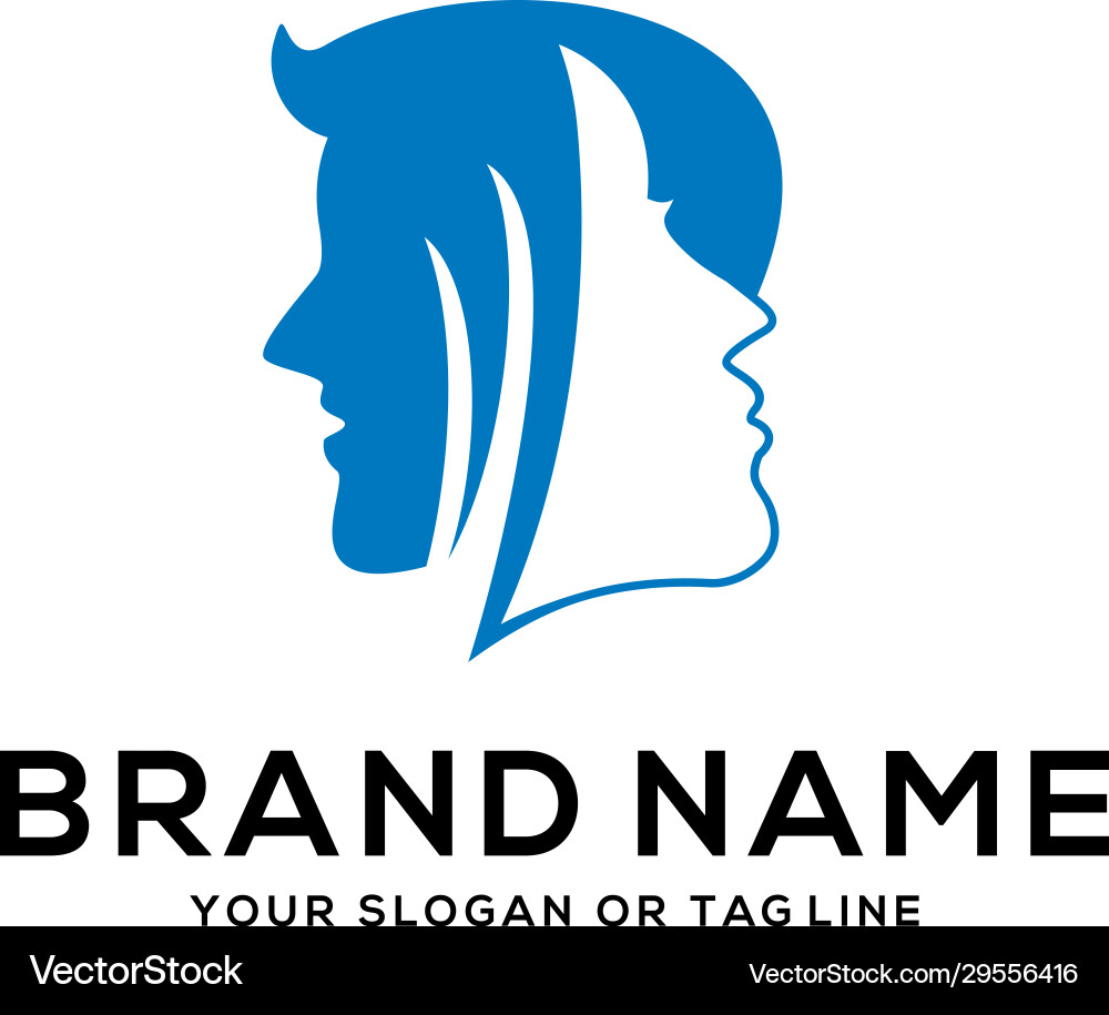 Face design for women and men Royalty Free Vector Image