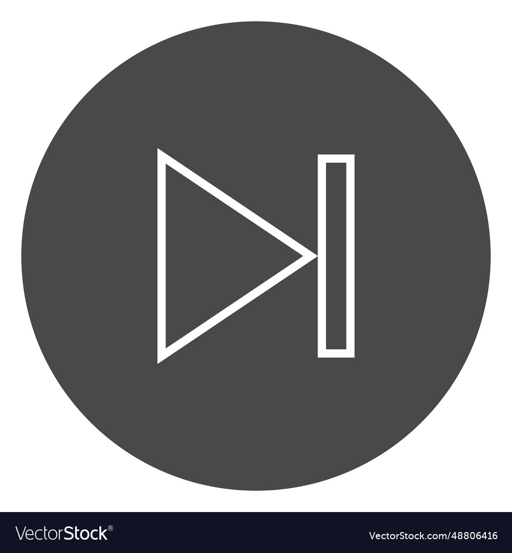 Fast forward button circle icon 02 vector image Fast forward button circle icon 02