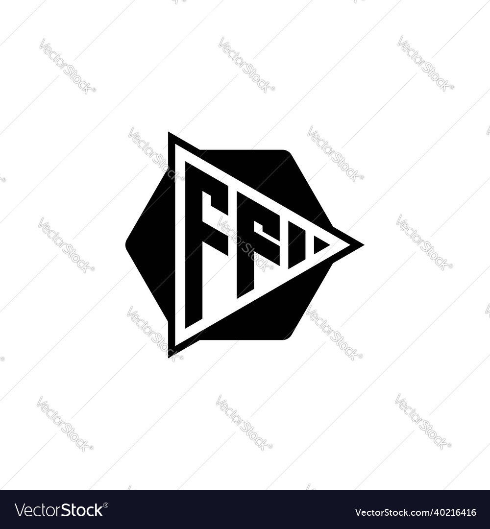 Ff logo monogram triangle play button