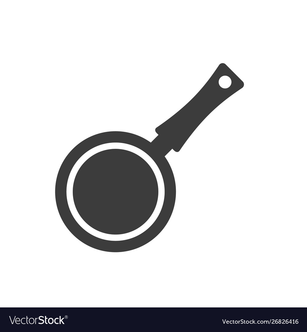 Frying pan icon on white background Royalty Free Vector