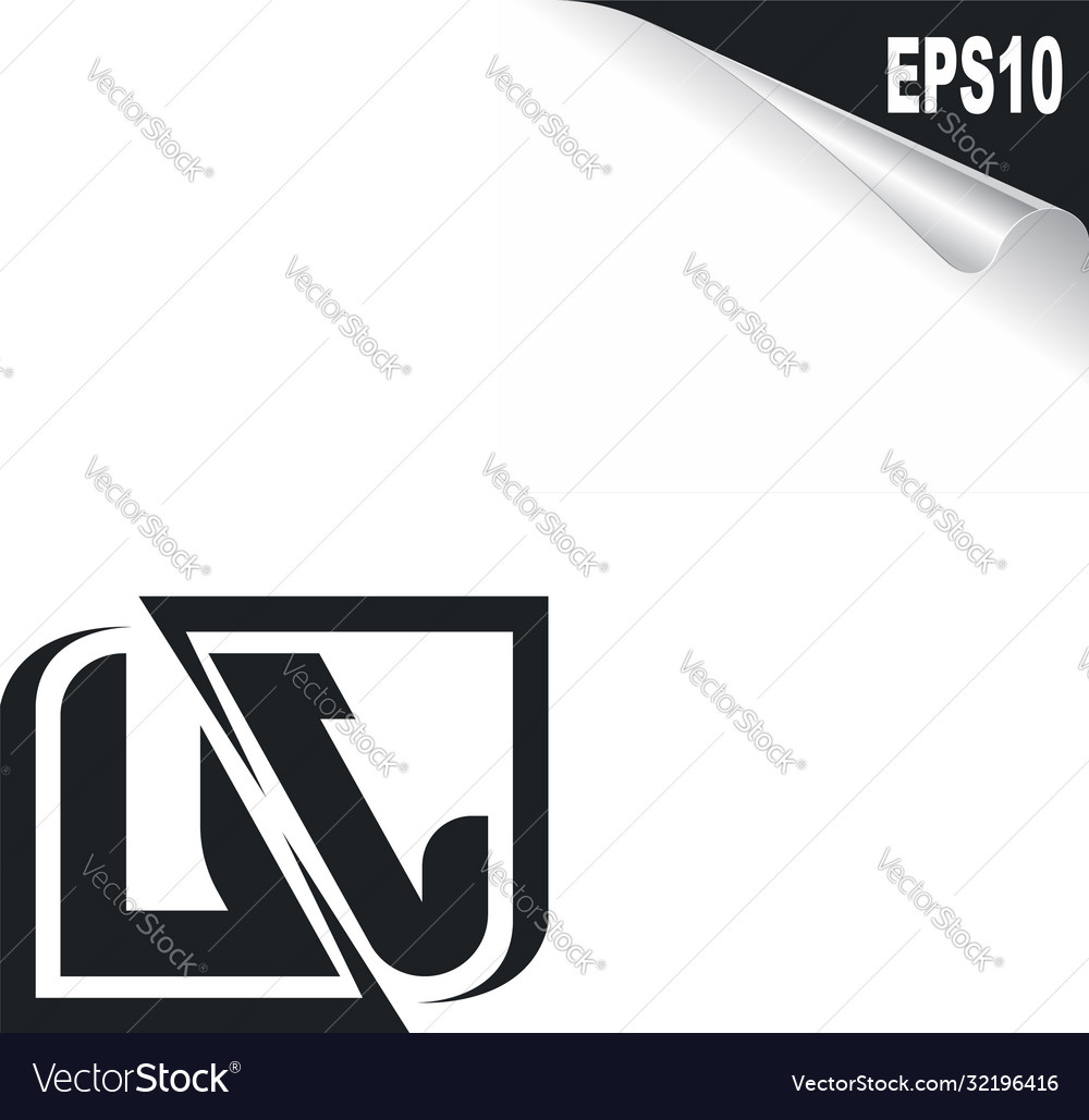 Initial uj logo design with shape style Vector Image Initial uj logo design with shape style
