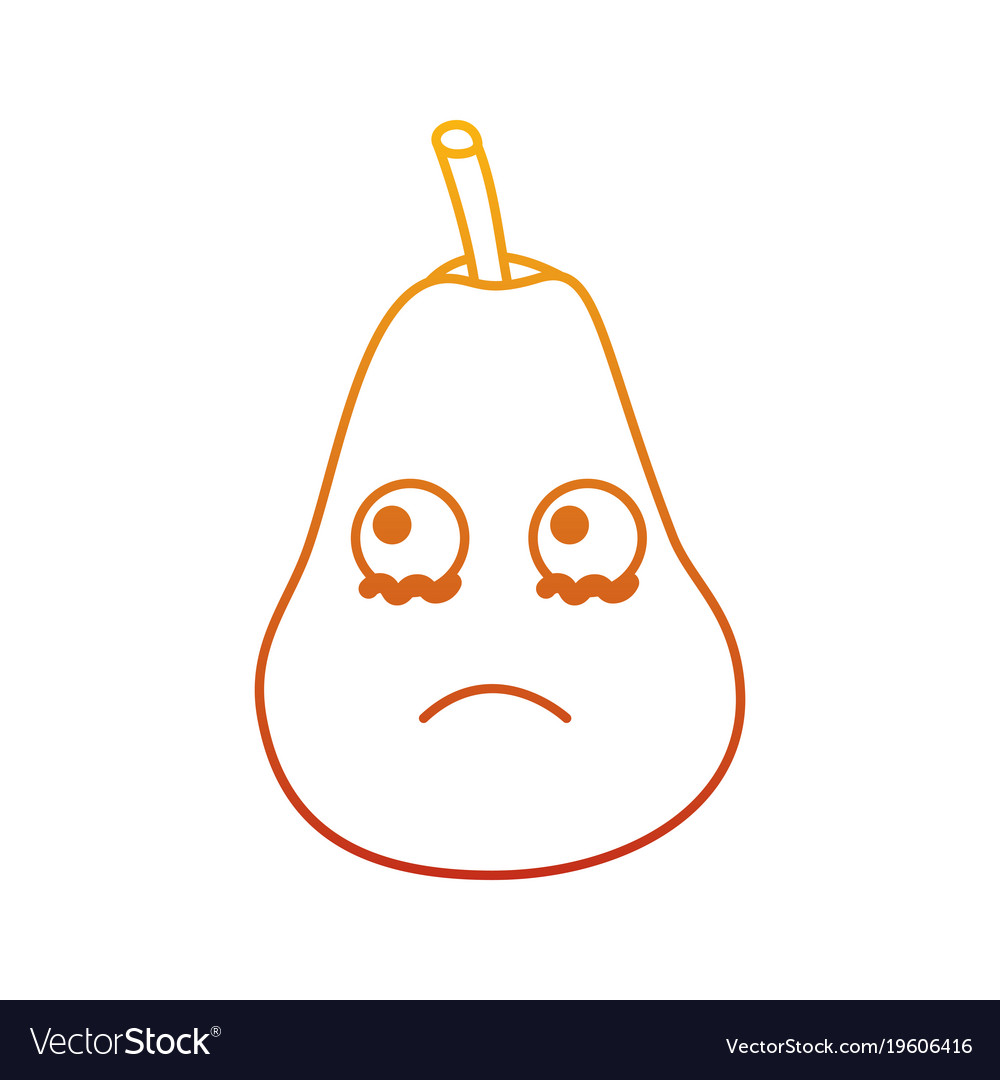 Kawaii fruit pear character cartoon image