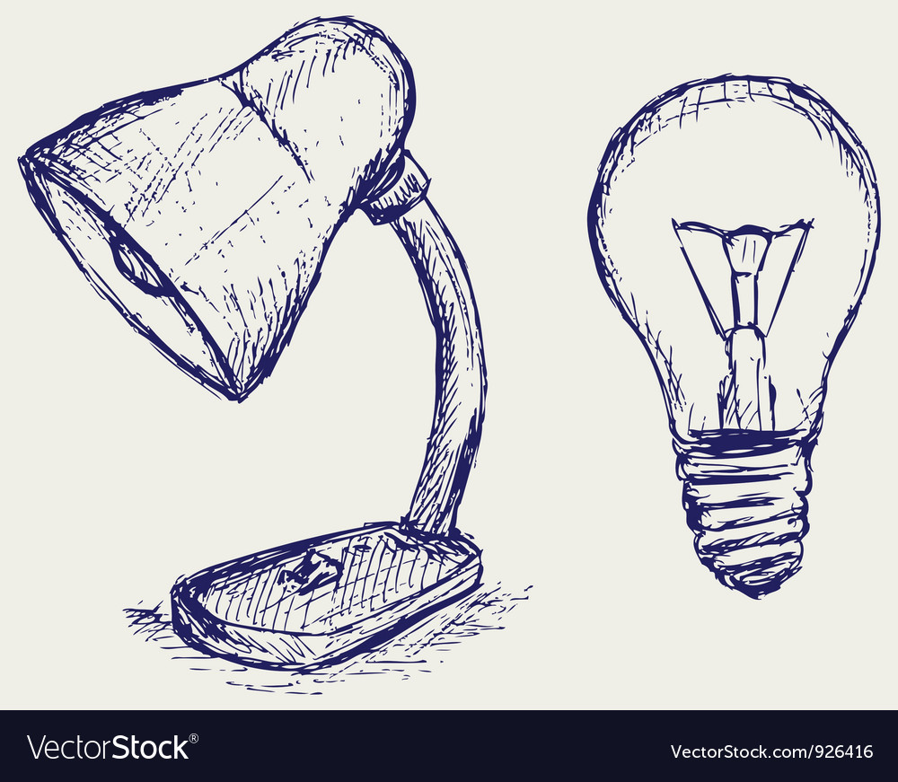 Single one line drawing light bulb line icon - Stock, Drawing