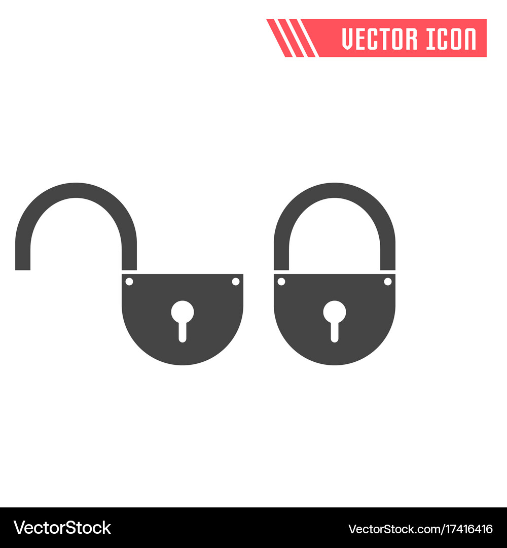 Lock flat icon Royalty Free Vector Image - VectorStock