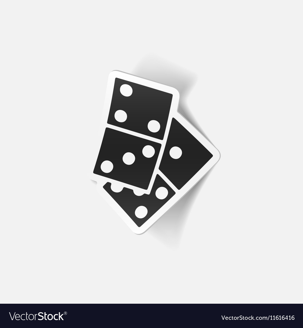 Realistic design element domino