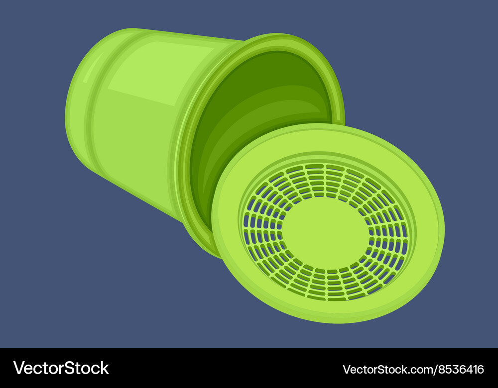 Recycle bin isometric flat Royalty Free Vector Image
