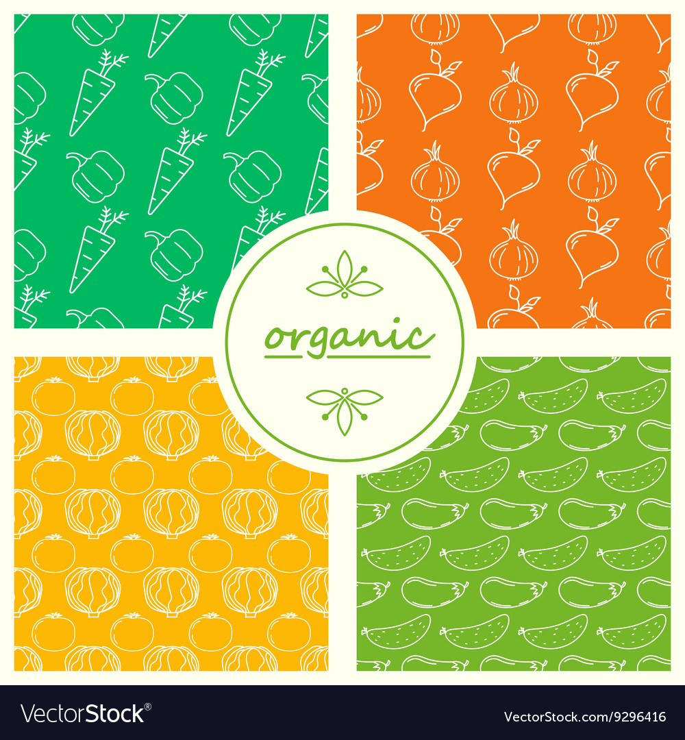Seamless patterns with vegetables