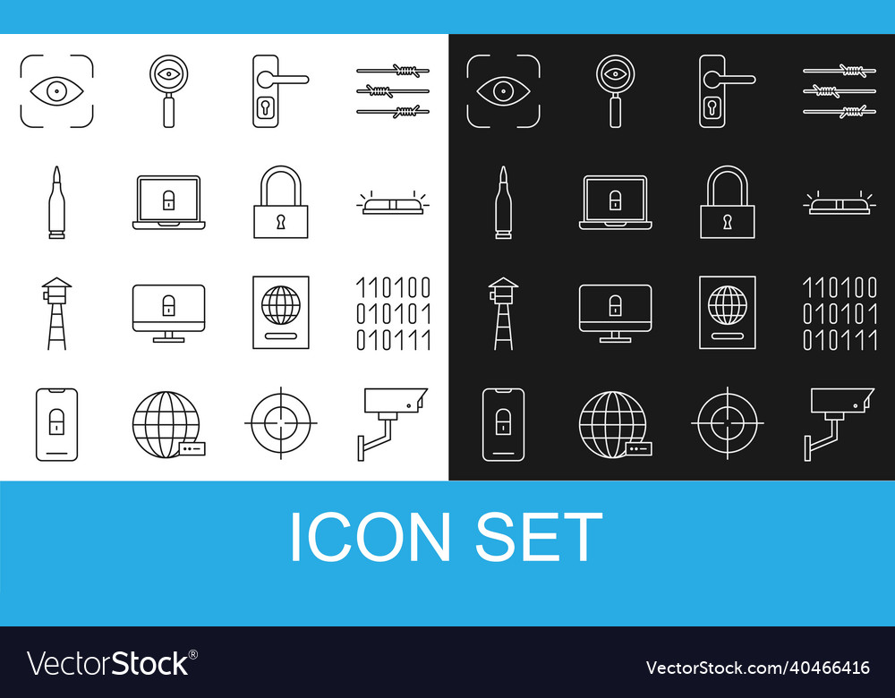 Zeilensicherheit Kamera Binärcode-Flasher einstellen vector image Zeilensicherheit Kamera Binärcode-Flasher einstellen
