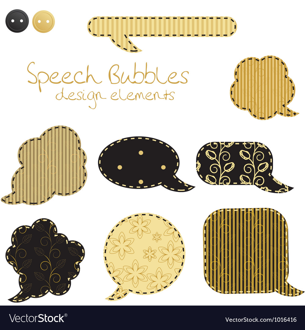 Set of different speech bubbles design elements