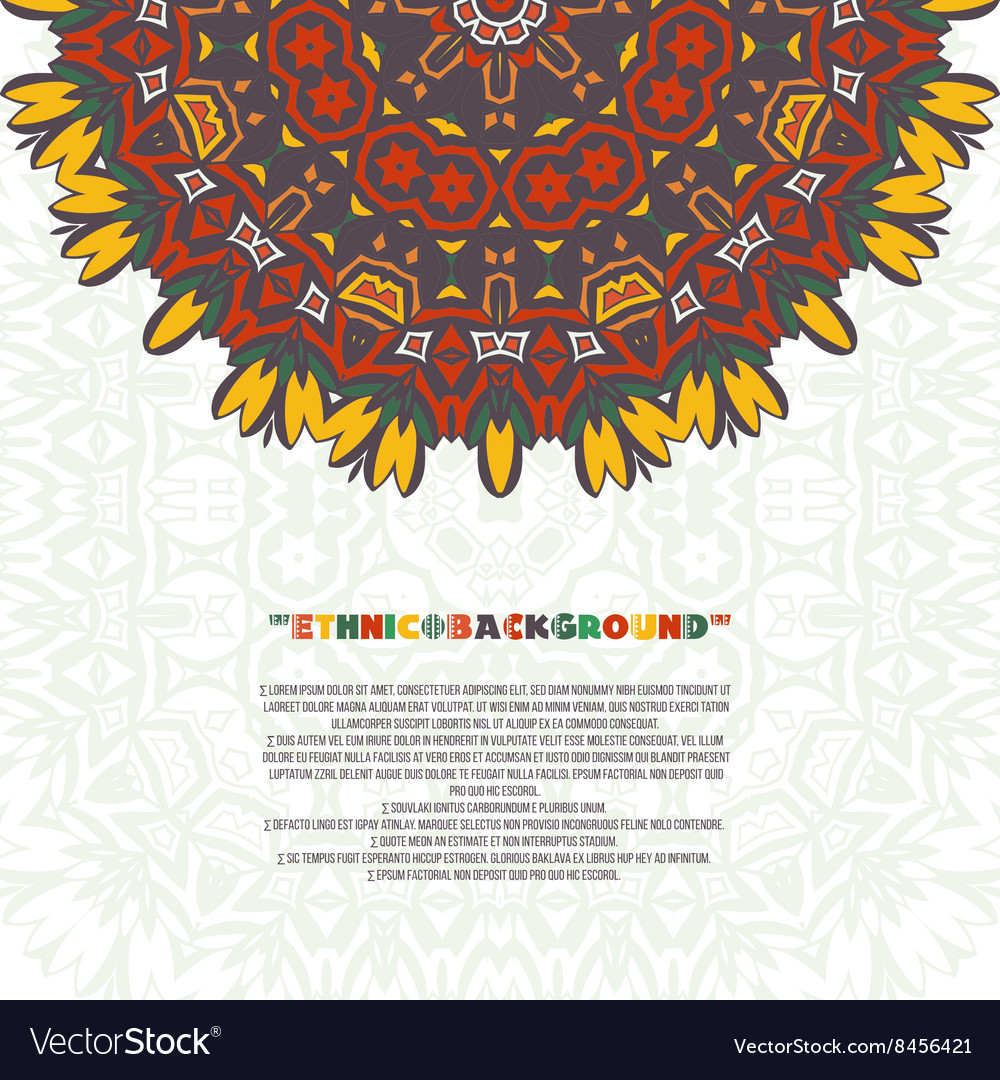 Abstract background with ethnic ornament pattern