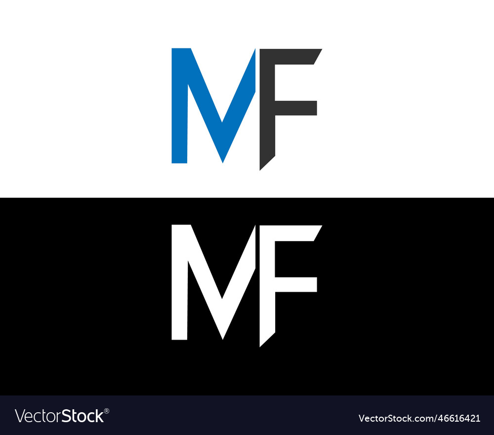 Abstract mf letter logo and icon design