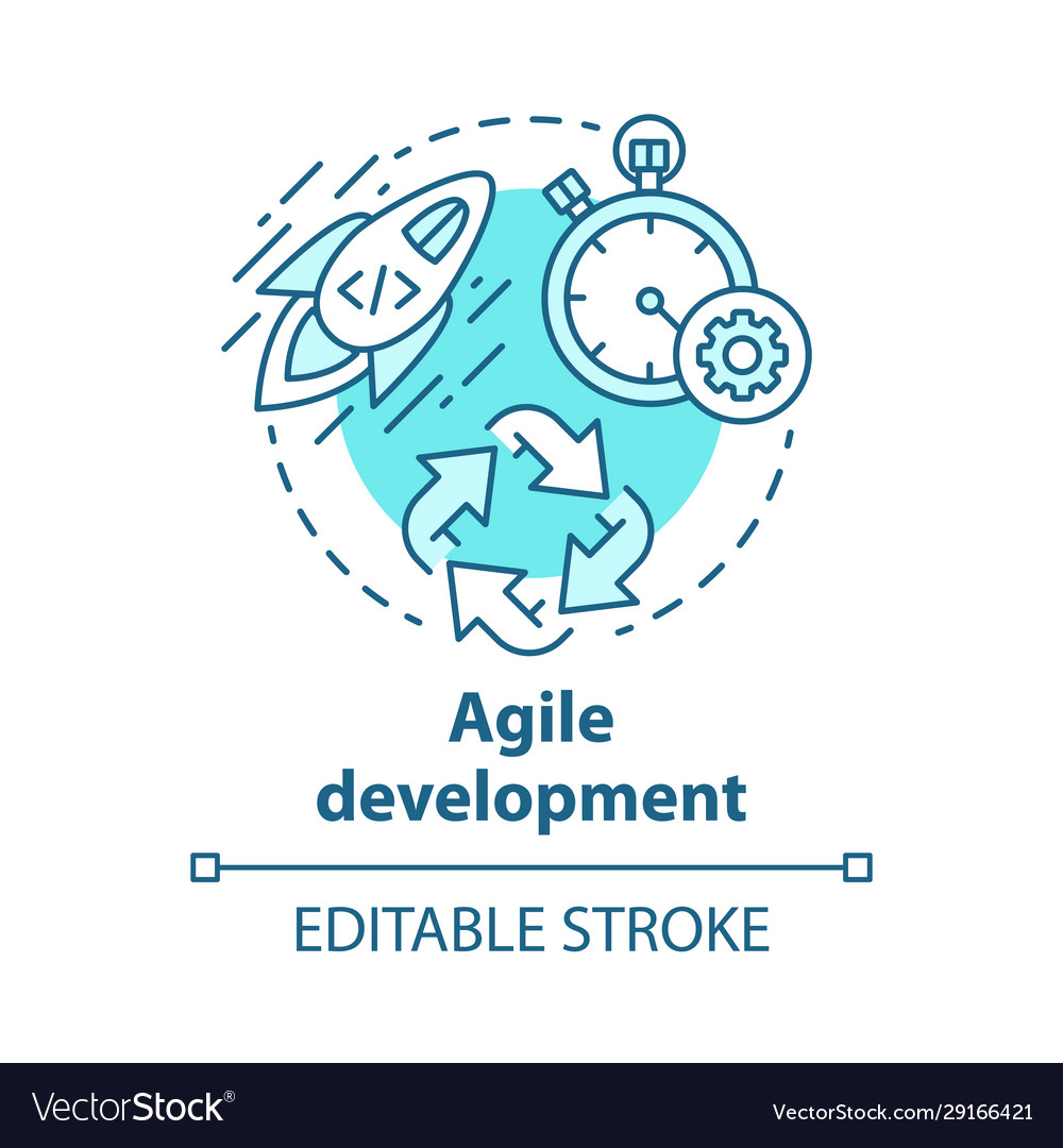 Agile development concept icon short term vector image Agile development concept icon short term