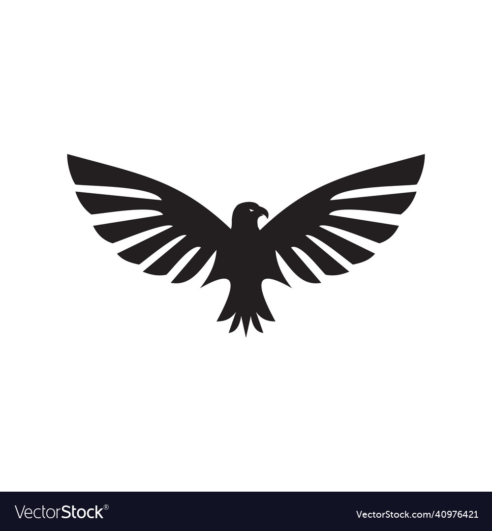 Black eagle icon logo design Royalty Free Vector Image