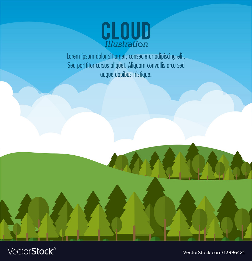 Cloud design wheater icon colorful Royalty Free Vector Image