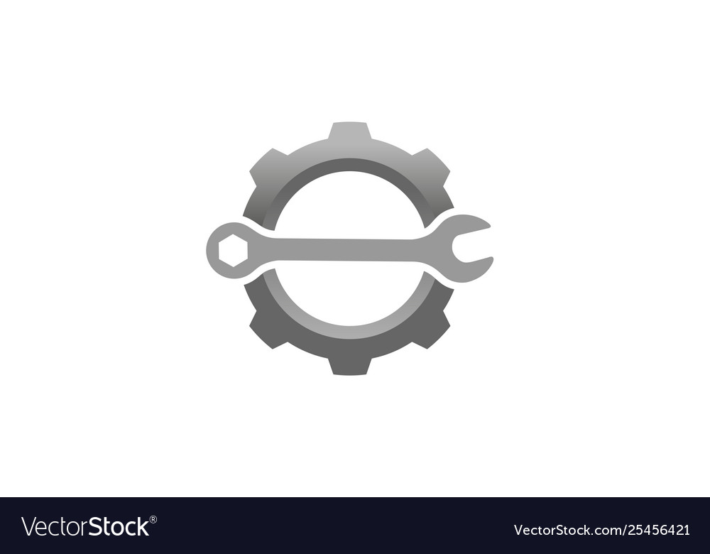 Creative gear wrench logo design