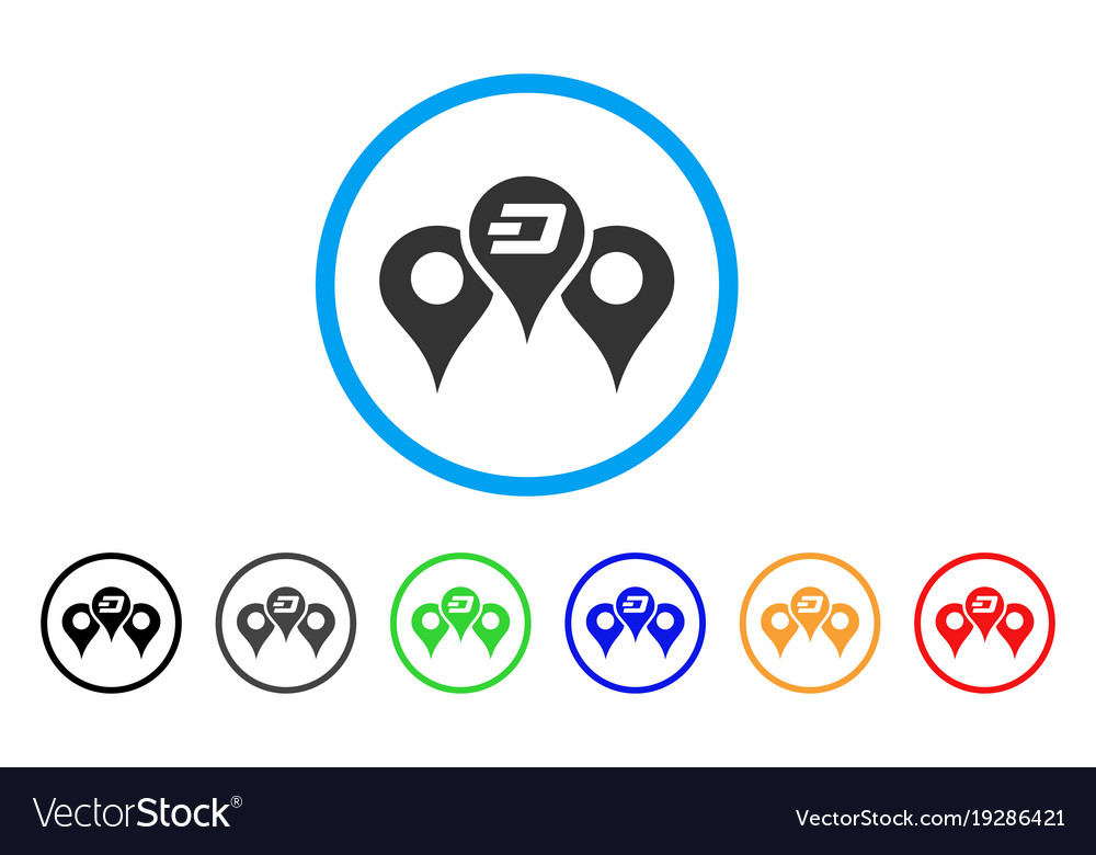Dashcoin map markers rounded icon