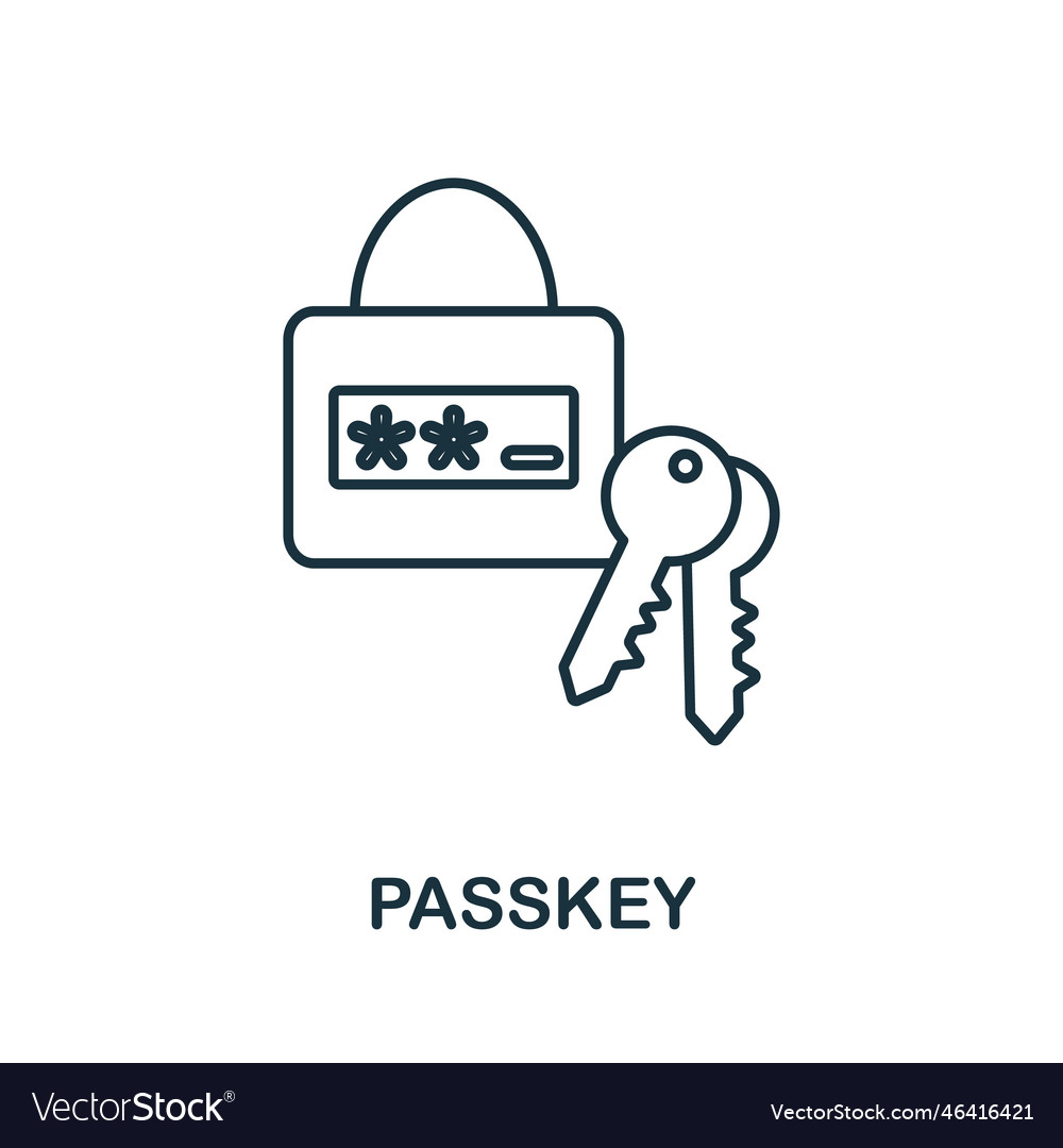 Data protection line icon simple element from Vector Image Data protection line icon simple element from