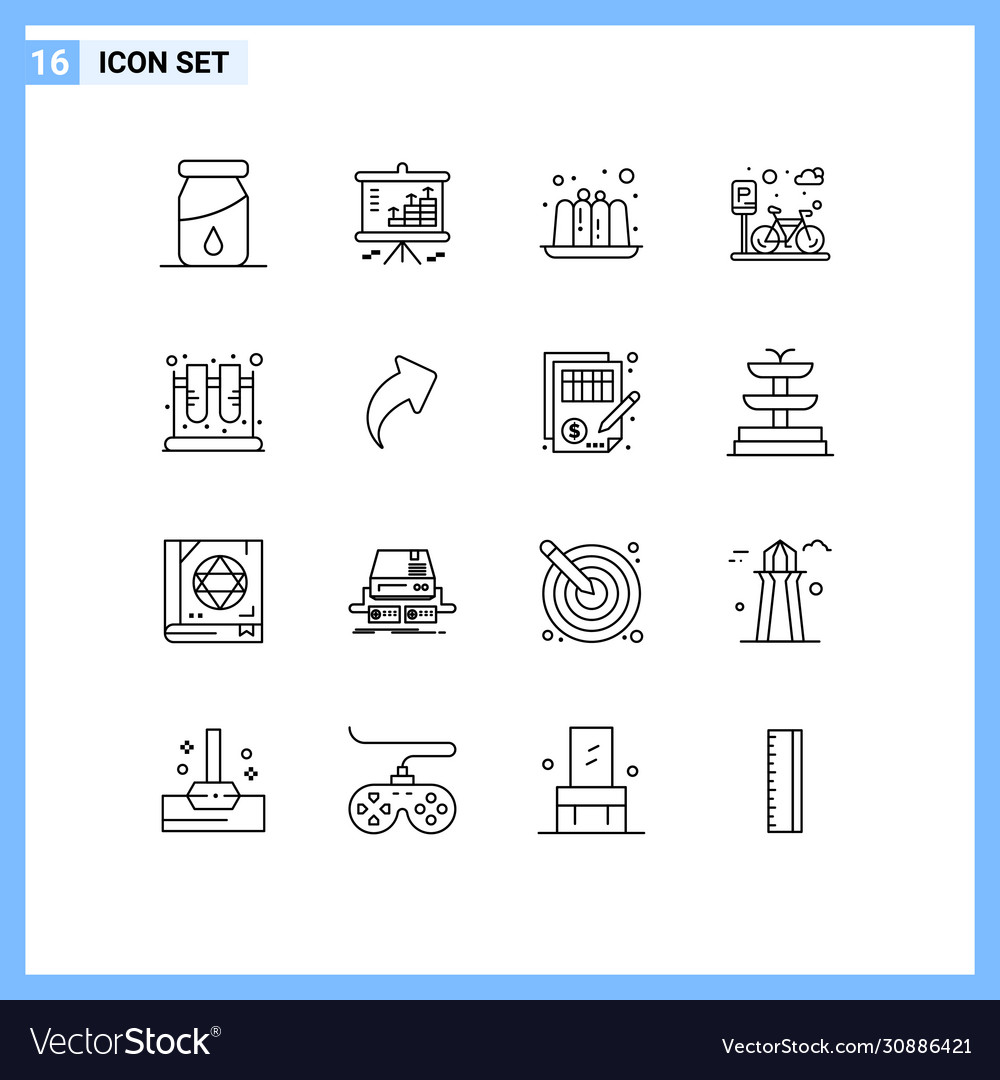 Editable line pack 16 simple outlines lab