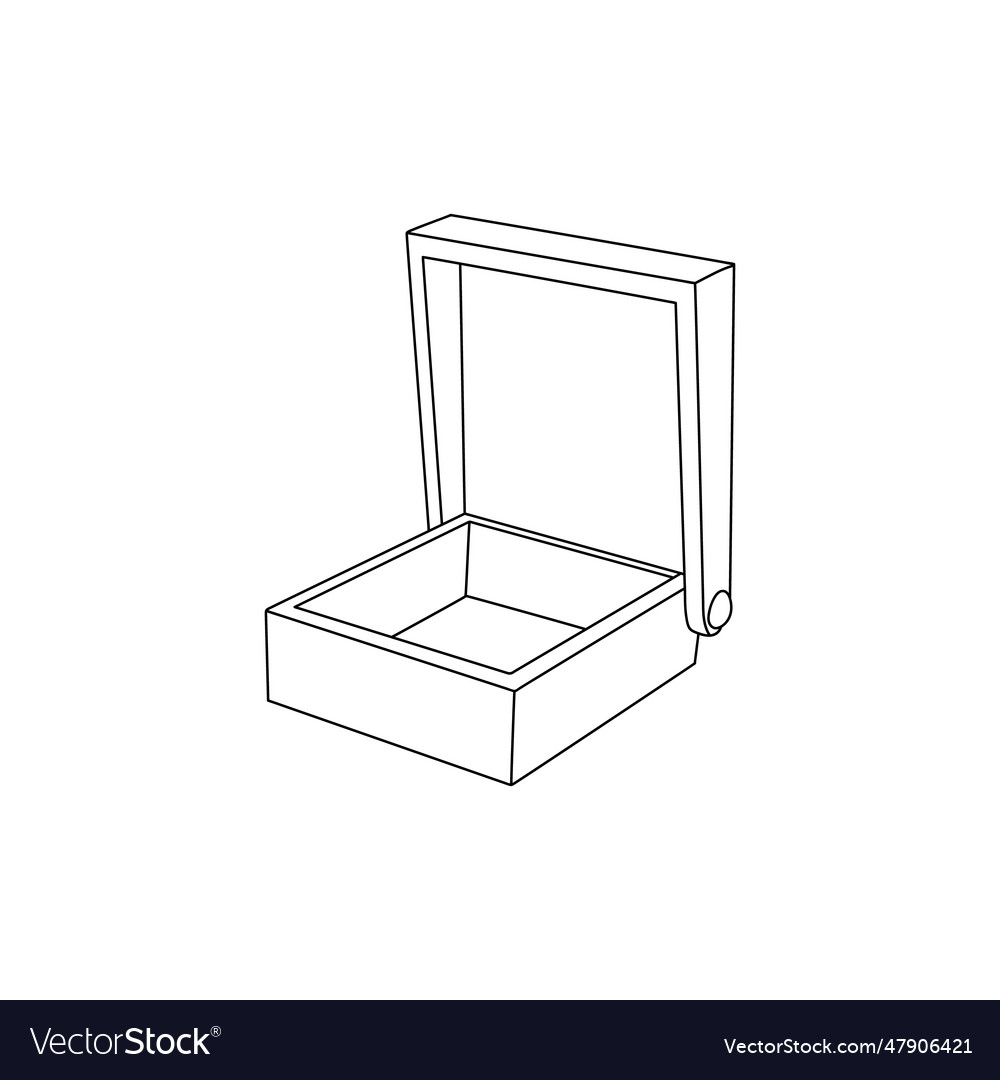 Empty cigarette box icon line art design template