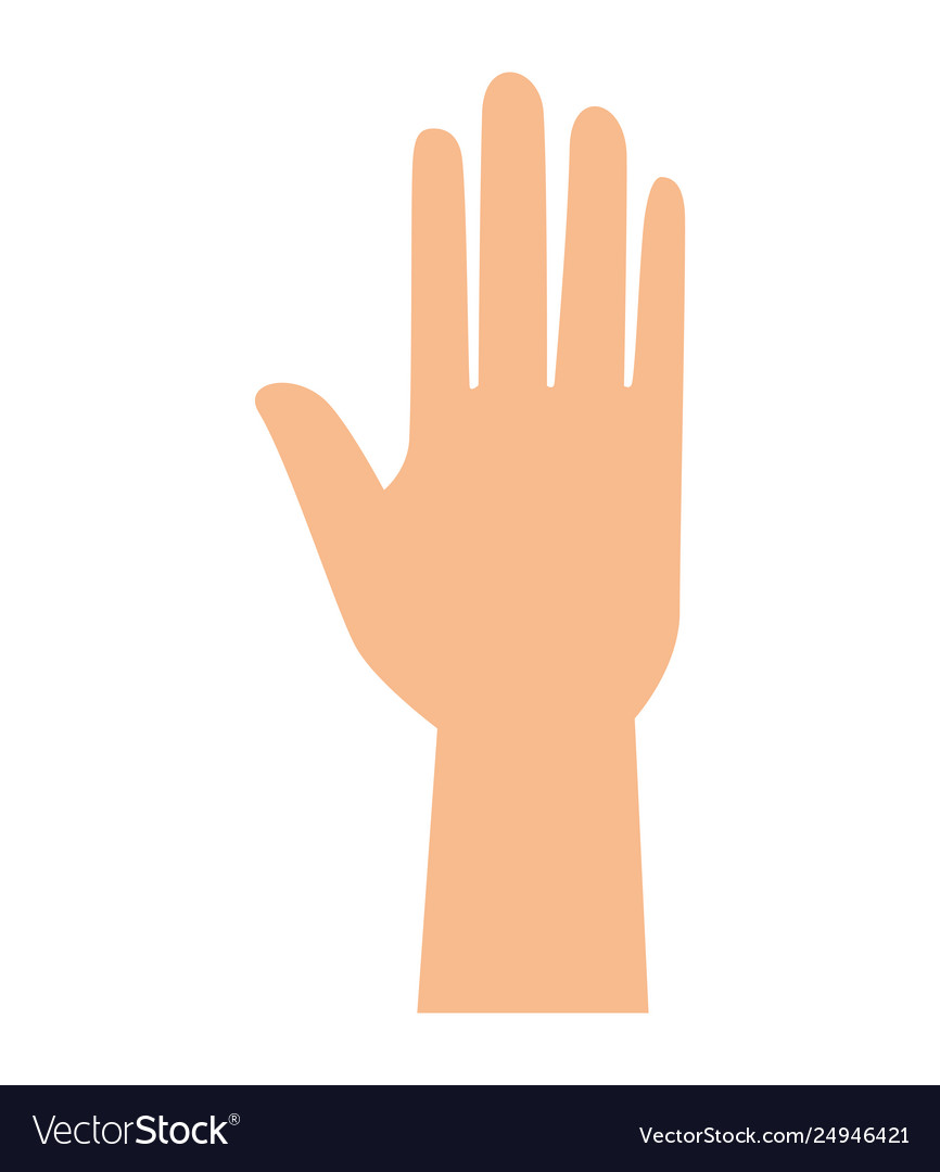 Hand human stop icon Royalty Free Vector Image