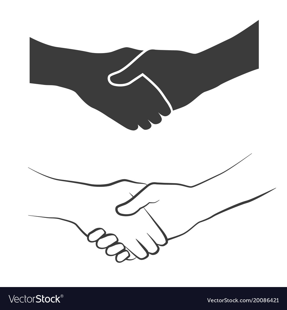 Handshake icons Royalty Free Vector Image - VectorStock