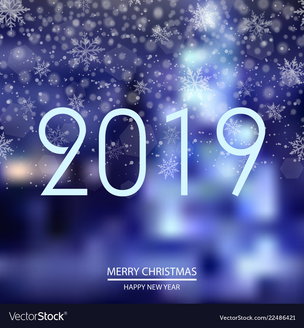 Happy new year or christmas card 2019 vector image Happy new year or christmas card 2019