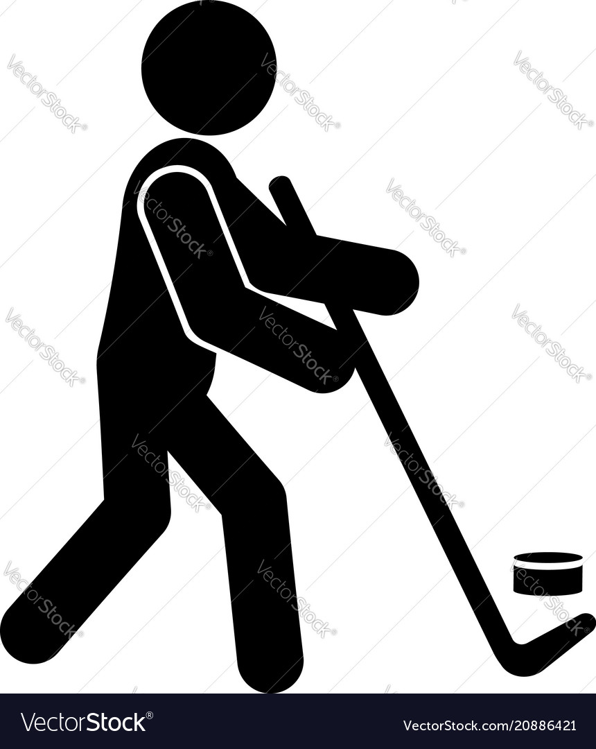 Hockey glyph icon