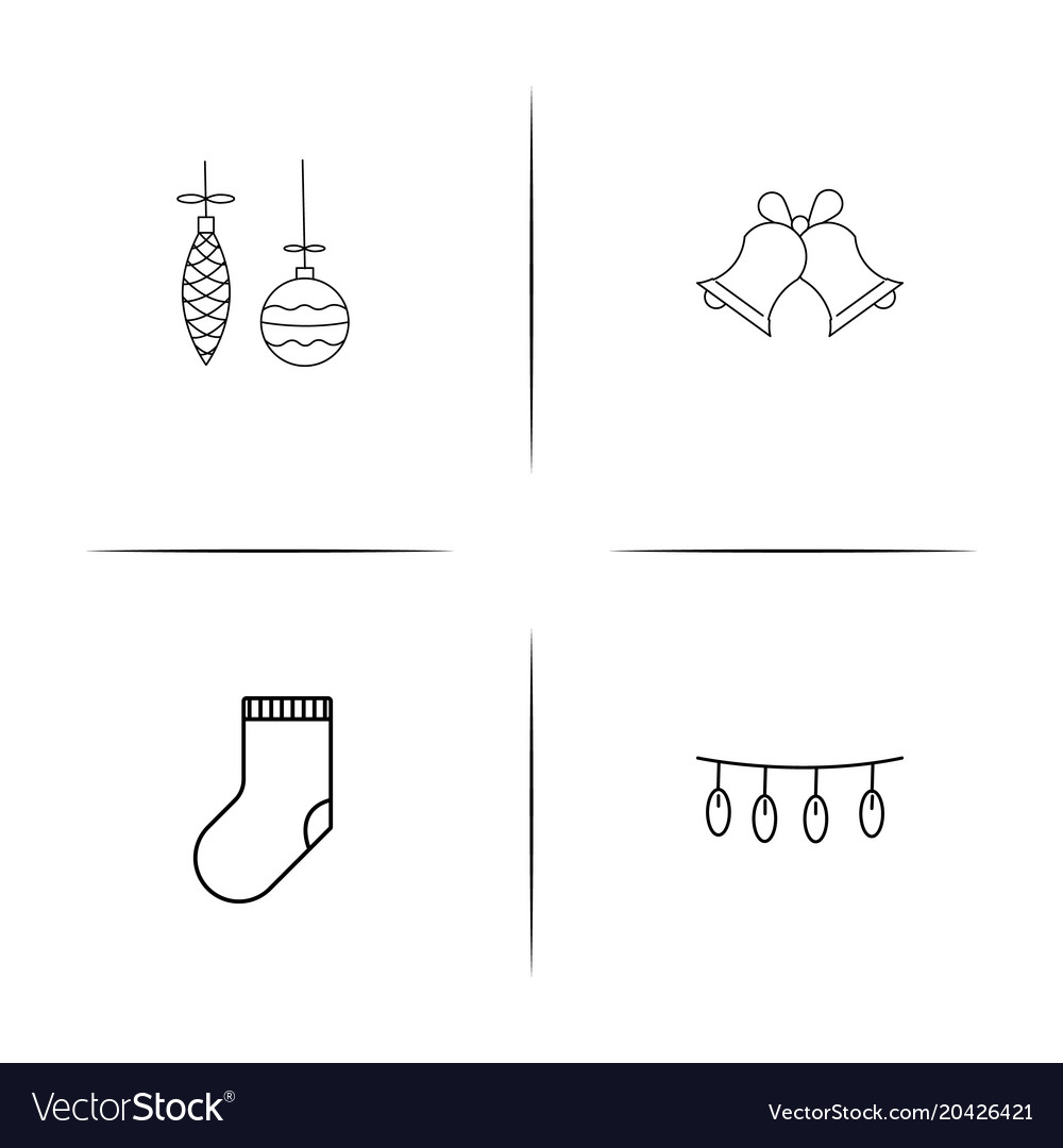 Holidays simple linear icon setsimple outline