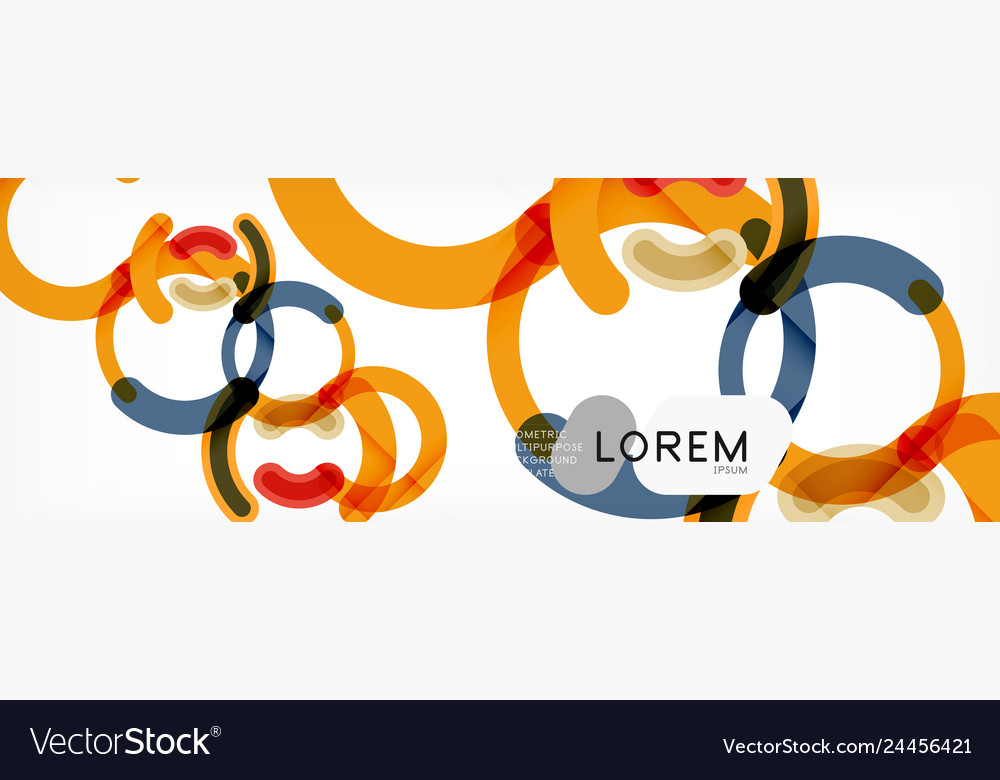 Linear design circle background vector image Linear design circle background