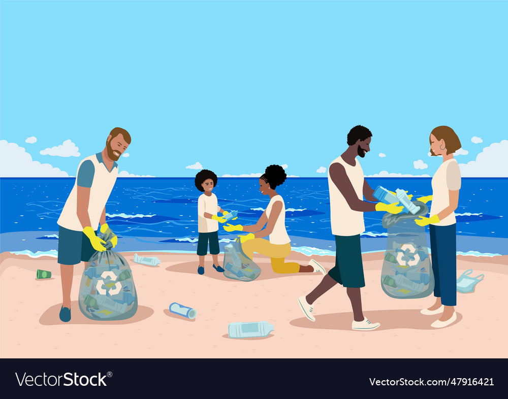 People clean Royalty Free Vector Image - VectorStock