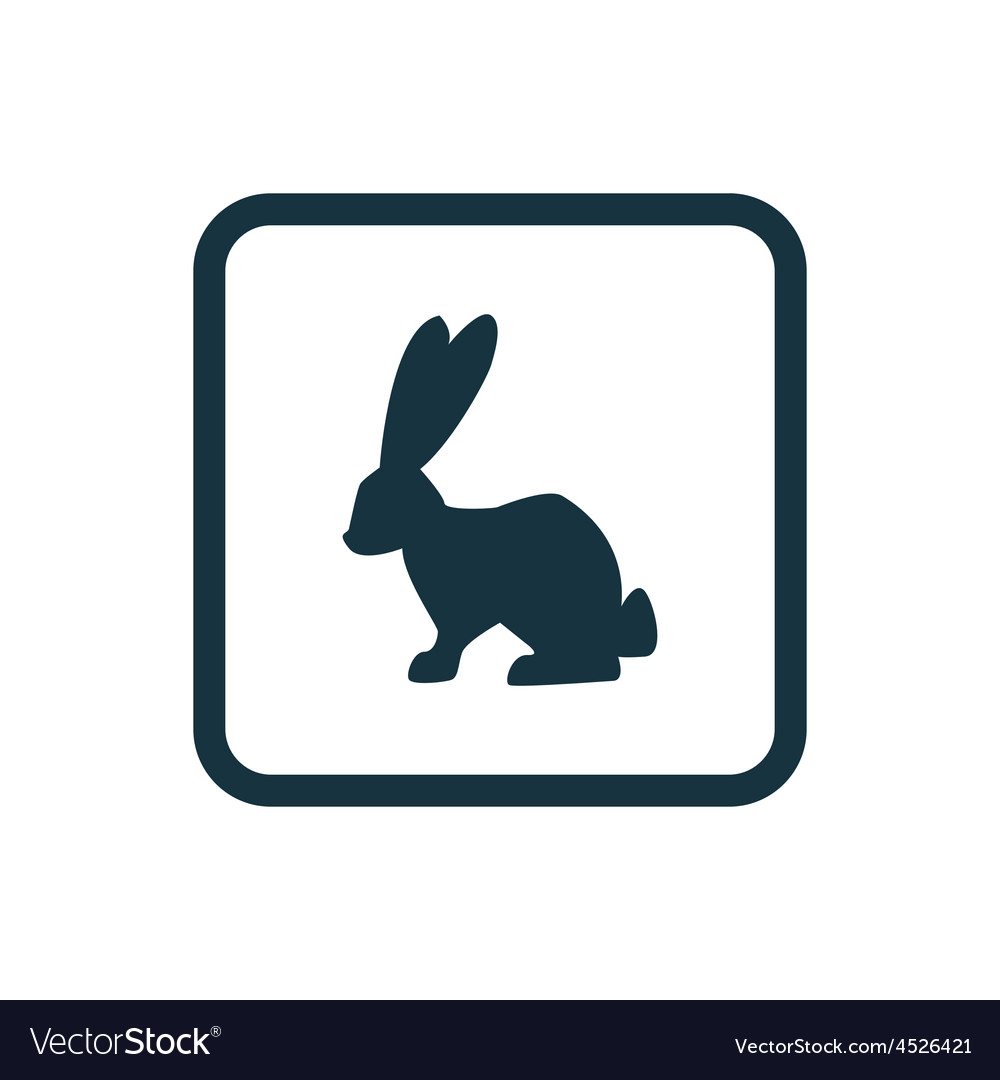 Rabbit icon rounded squares button