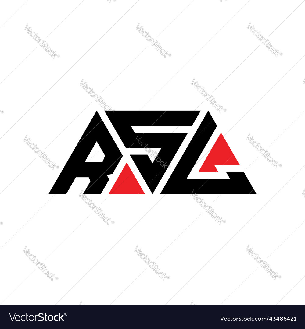 Rsl triangle letter logo design Royalty Free Vector Image