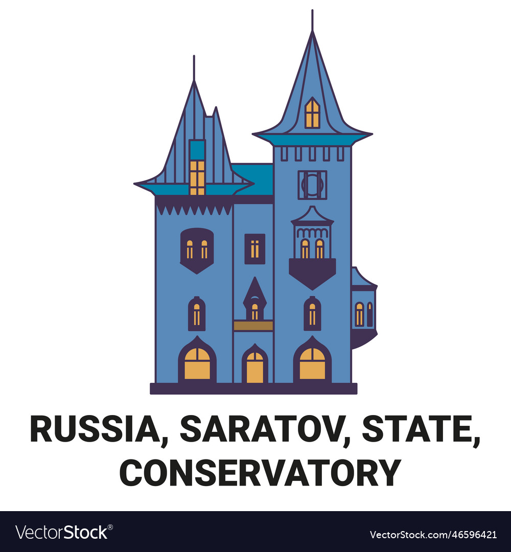 Russia saratov state conservatory travel Vector Image