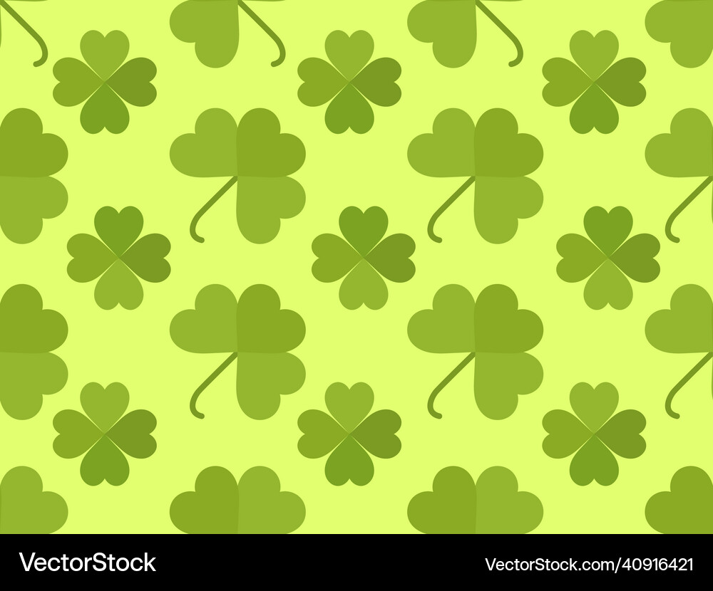 Seamless pattern with clover for saint patricks Vector Image