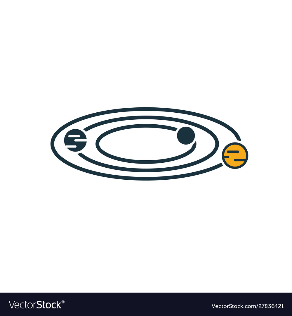 Solar system icon simple element from space icons