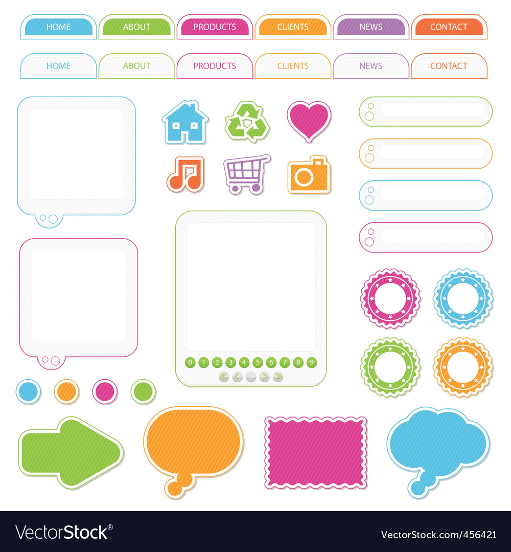 Web objects Royalty Free Vector Image VectorStock