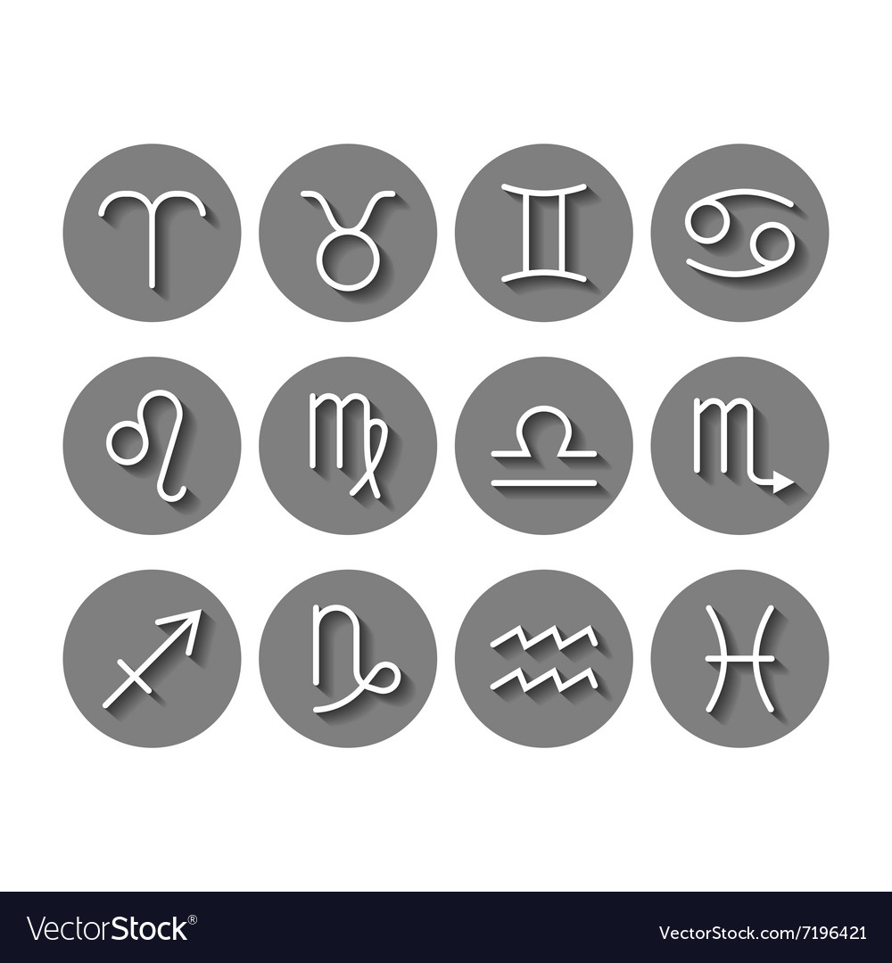 Zodiac signs icons for horoscopes predictions Vector Image