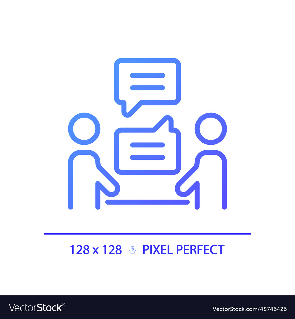 2d thin linear gradient communication icon vector image 2d thin linear gradient communication icon