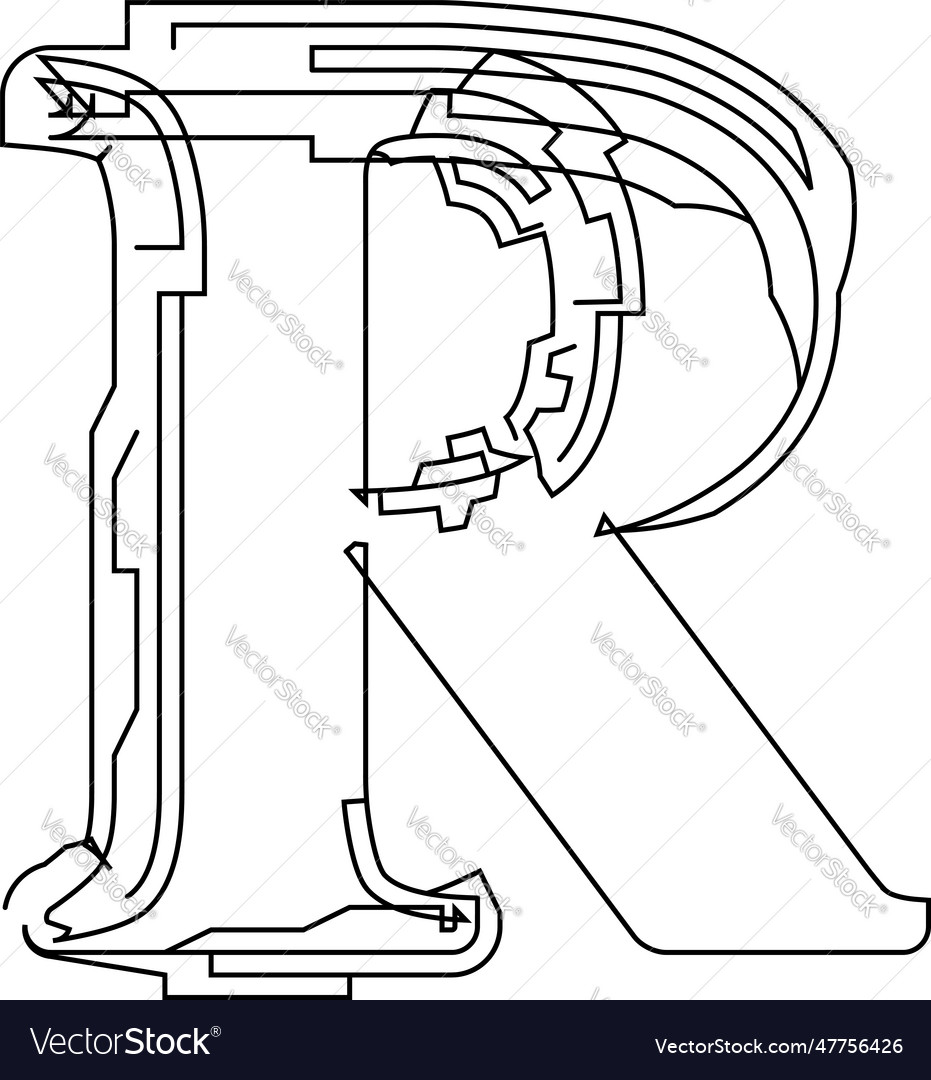 Architectural project font technical draw style