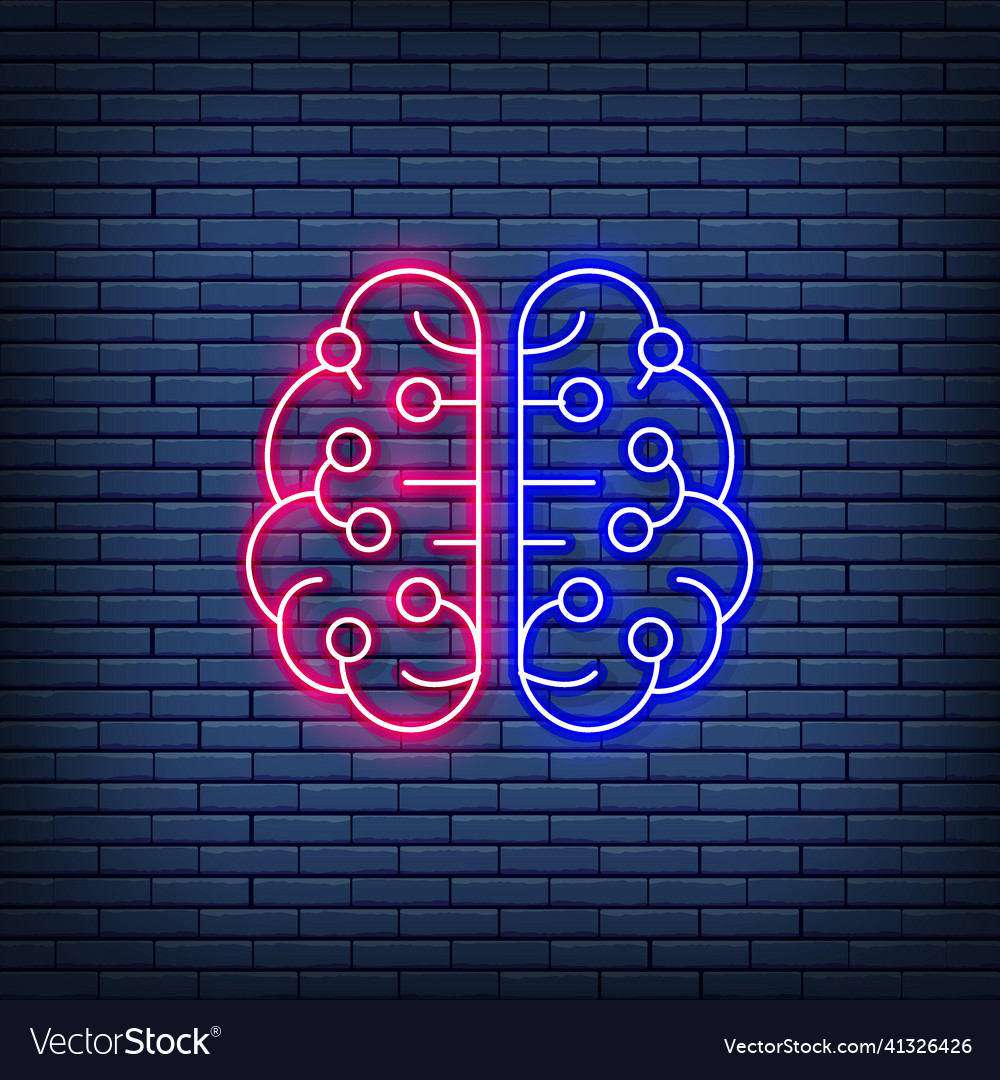 Artificial intelligence brain connected vector image Artificial intelligence brain connected