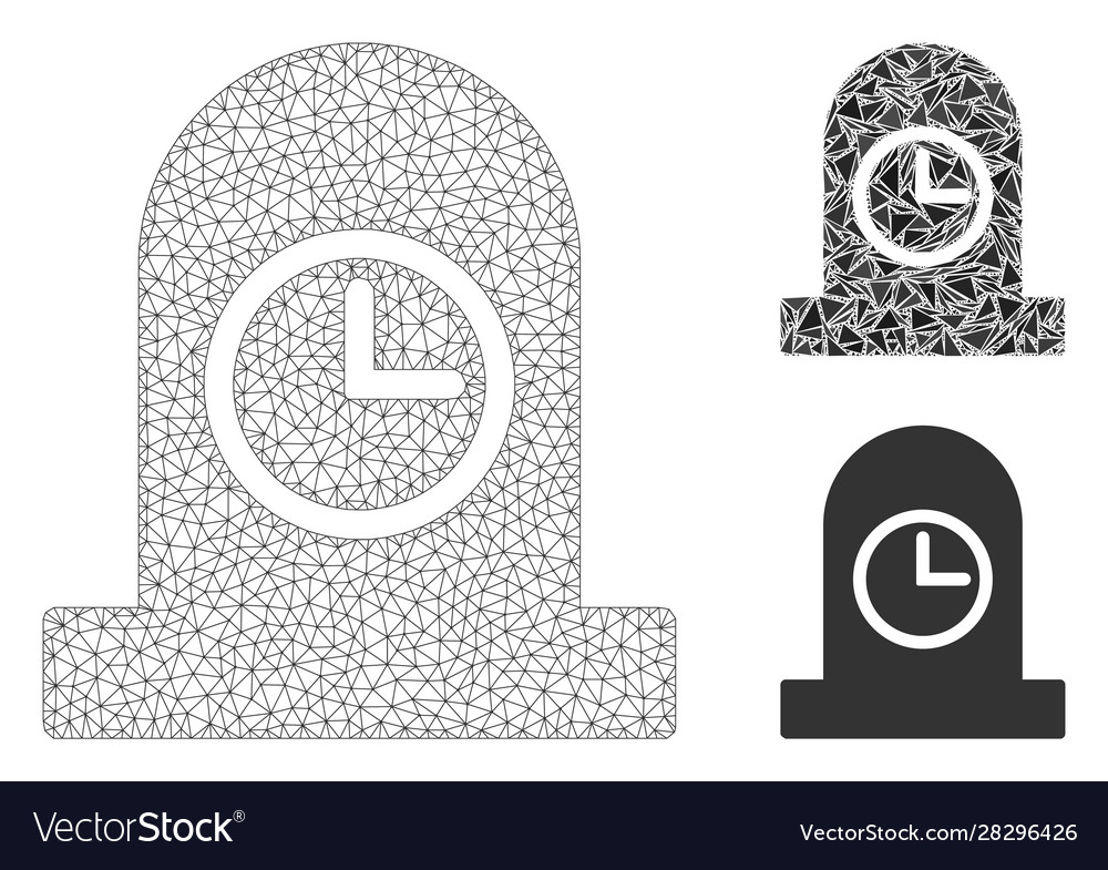 Expired grave mesh wire frame model