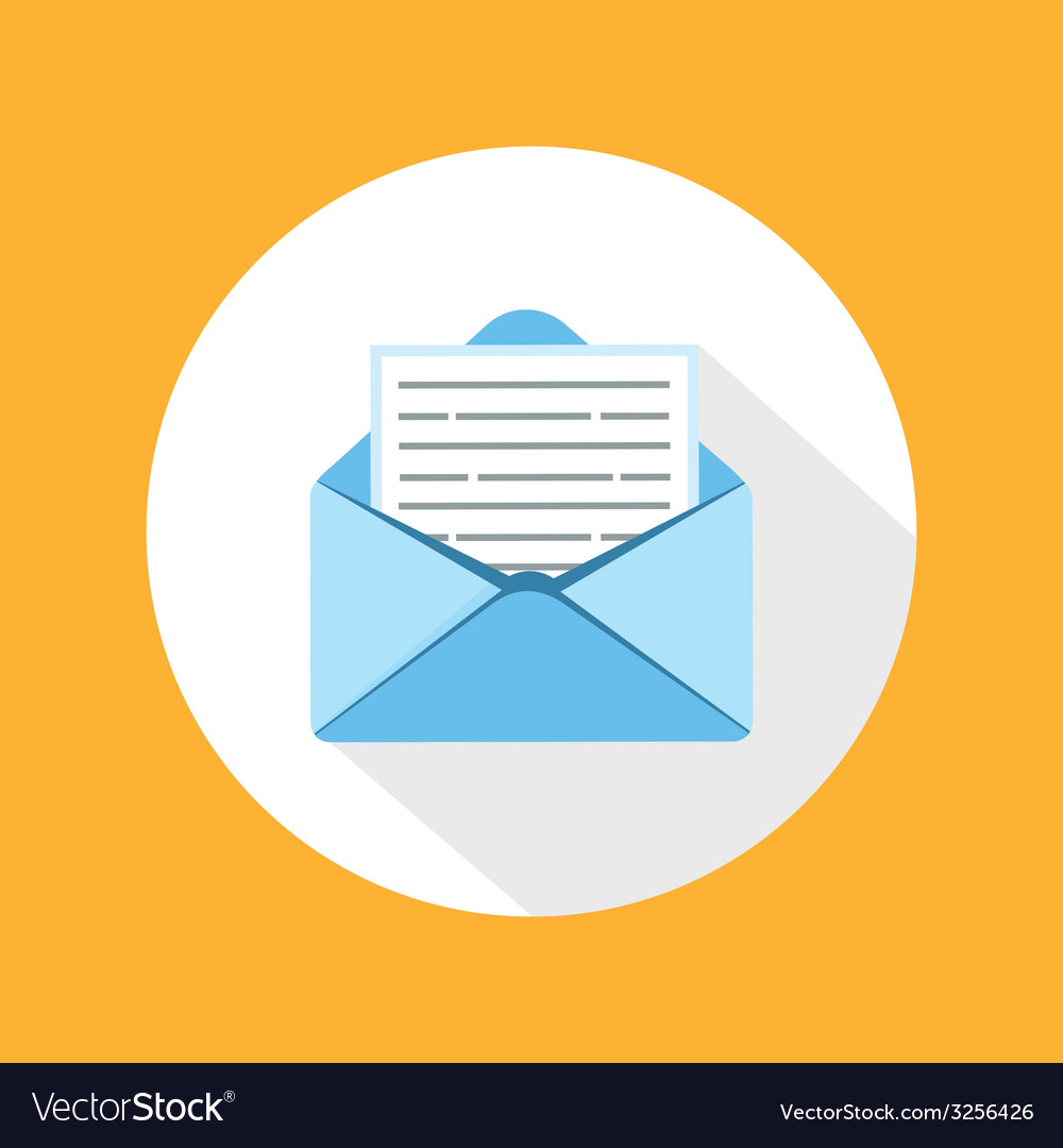 Flat Style Envelope Message