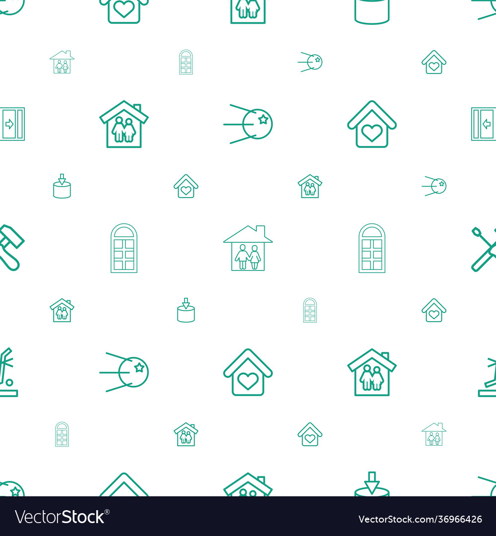 Inside icons pattern seamless white background