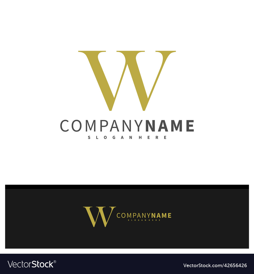 Business corporate letter w logo design Royalty Free Vector