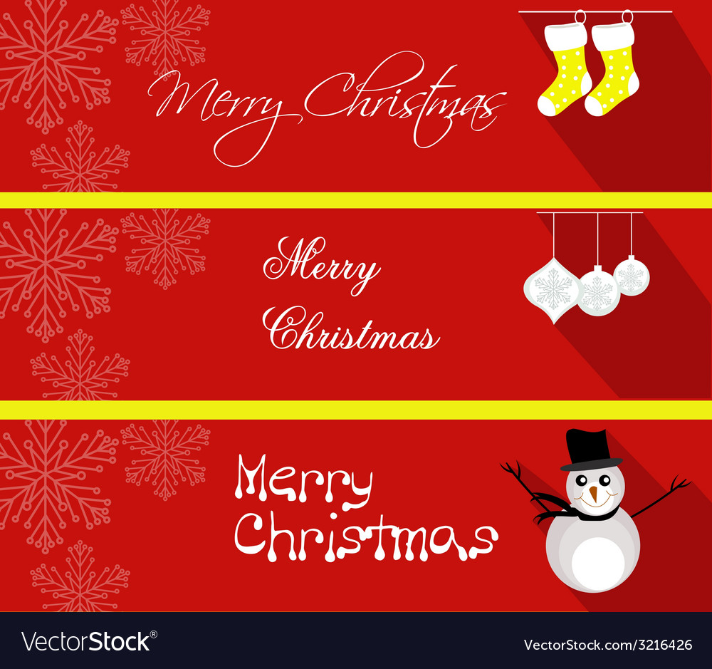 merry christmas banners set design royalty free vector image merry christmas banners