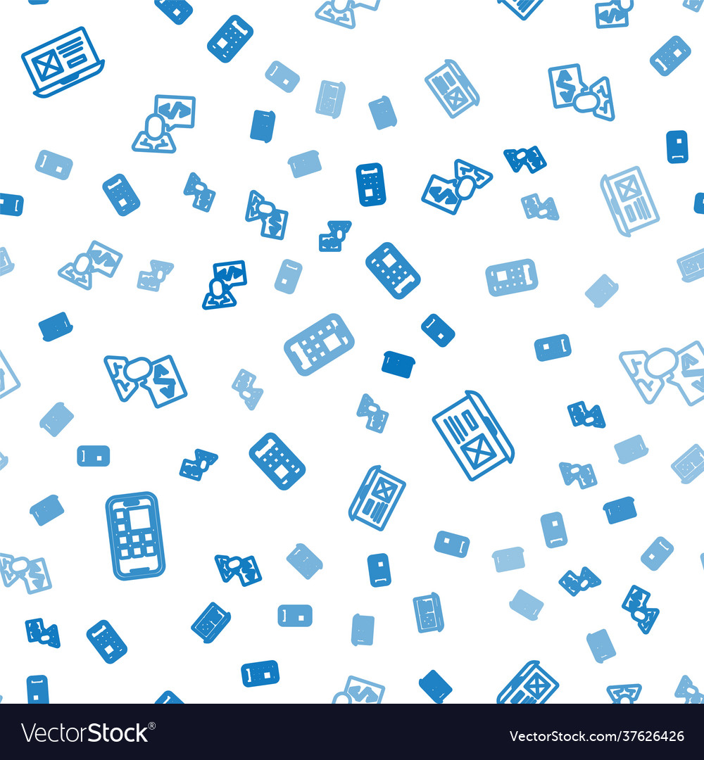 Set line mobile apps ui or ux design and front vector image Set line mobile apps ui or ux design and front