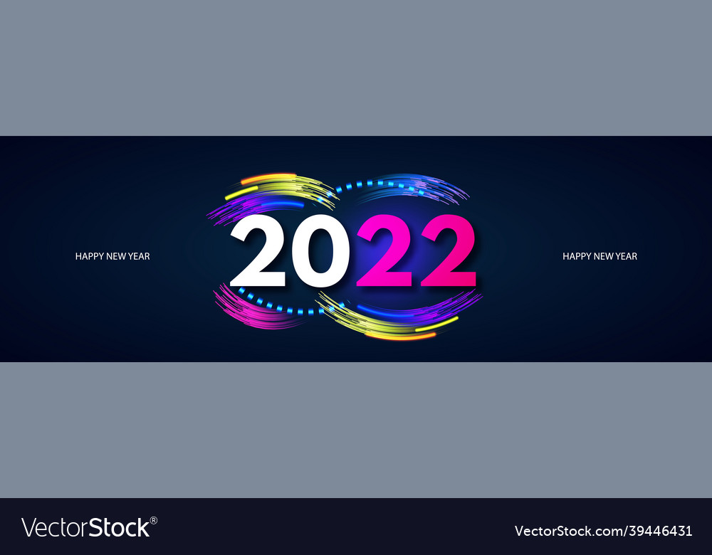 Happy 2022 New Year Elegant Christmas Royalty Free Vector